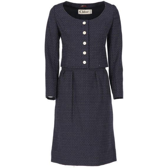 Chloé 70s blue wool suit