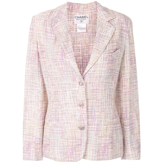 Chanel fancy pink and lilac 90s jacket