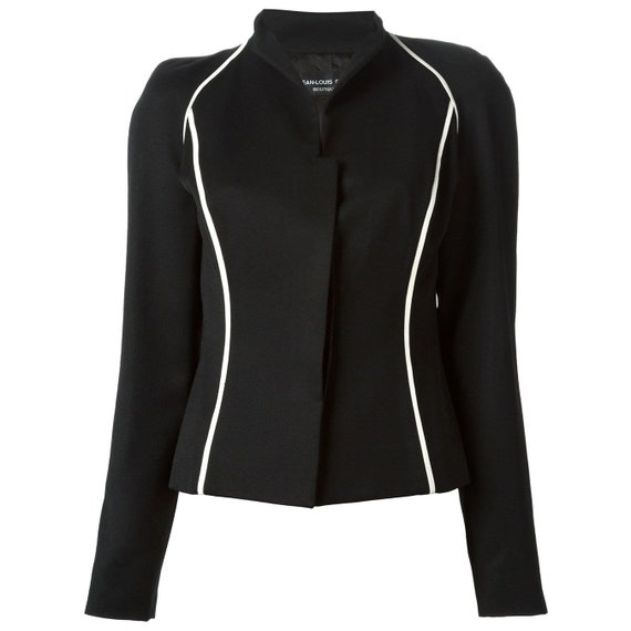 Jean Louis Scherrer 90s black wool jacket