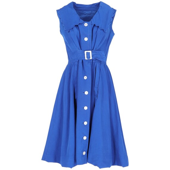 Blue cotton 50s dress