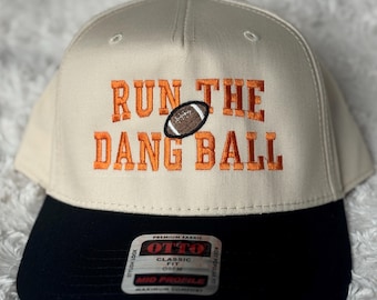 Run The Dang Ball Trucker Hat – Embroidered Football Cap, Unisex Tailgate Hat