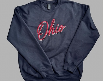 Embroidered "Ohio" Crewneck Sweatshirt