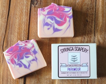 PARAMOUR Artisan Soap, Handmade vegan almond milk soap, gentle clay soap