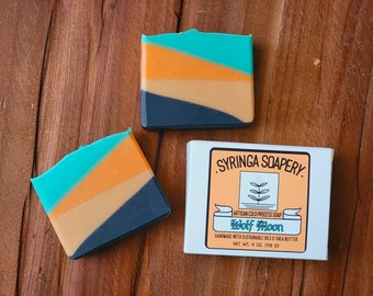 WOLF MOON Artisan Soap, Handmade almond milk soap, Type O Negative, Palm-free sustainable soap