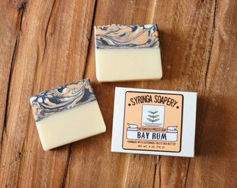 BAY RUM Artisan Soap, Handmade coconut milk soap, Palm-free sustainable soap