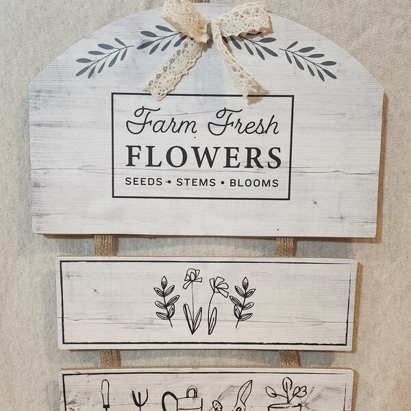 Farm Fresh Flowers Sign Etsy