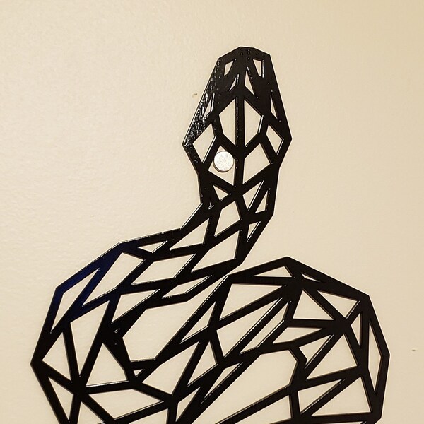Slythering, Snake Wall Hanging, Snake Wall Art, Geometric Art, Polygonal Wall art, Home Decor, Snake Pattern