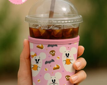 Bonita y espeluznante funda para taza de 16 oz