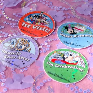 Disney Parks Buttons Stickers