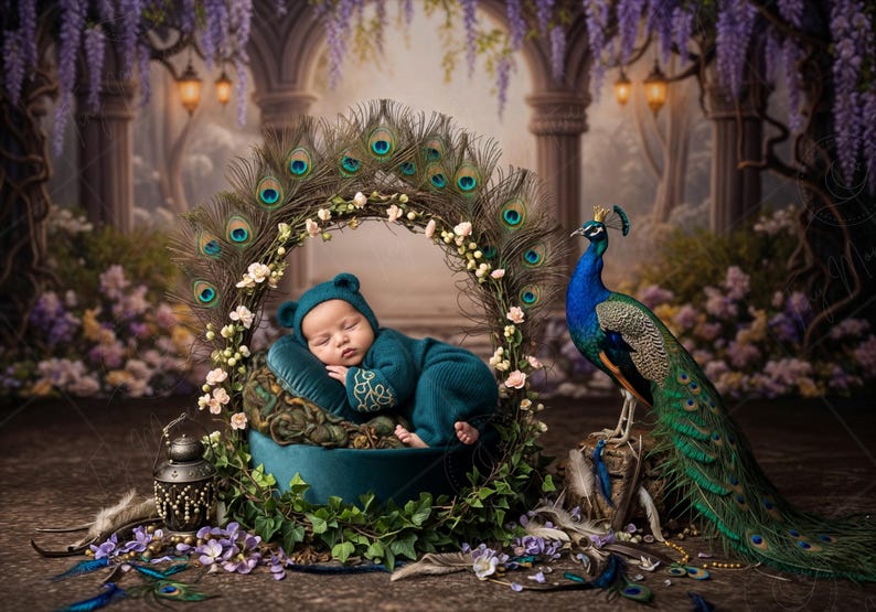 Peacock On Cradle