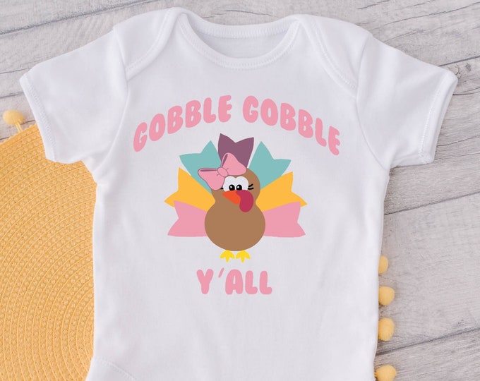 Gobble Gobble Thanksgiving Baby Onesie® Bodysuit - Fall