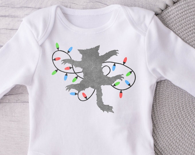 Cat Christmas Lights Christmas Baby Onesie® Bodysuit - Christmas Vacation Inspired