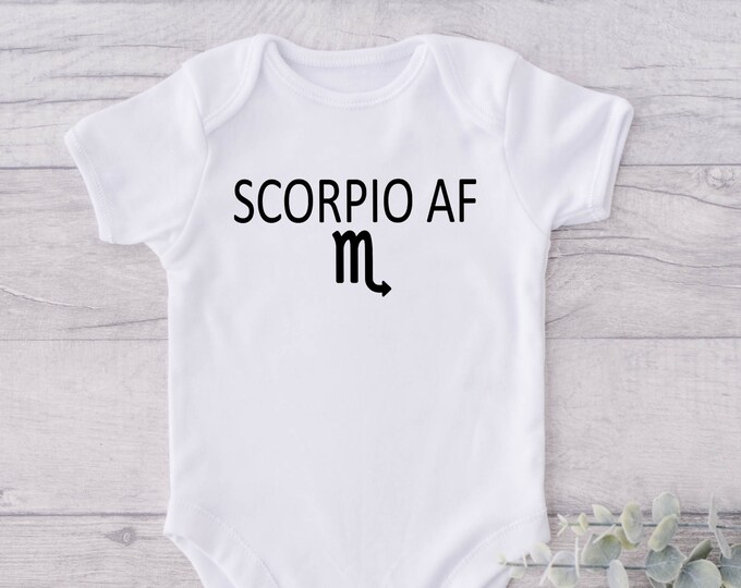 Scorpio Zodiac Baby Onesie® Bodysuit -  Scorpio AF -