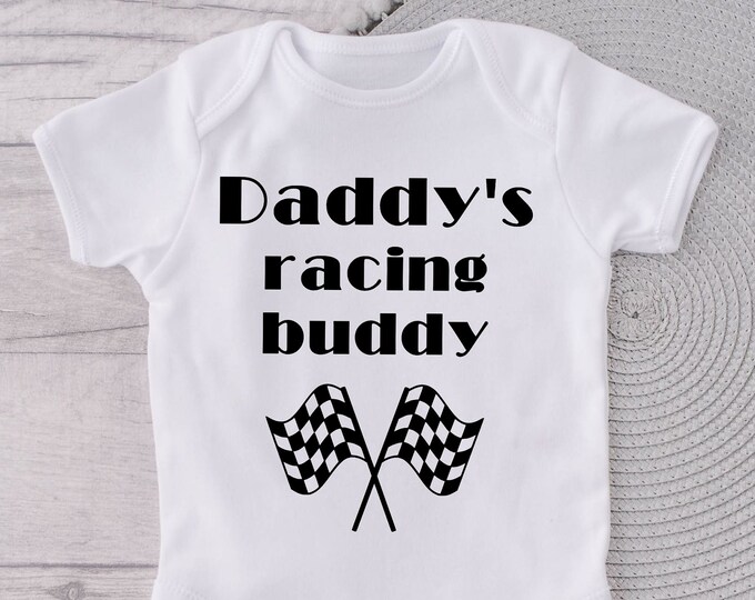 Daddy's Racing Buddy  Baby Onesie® Bodysuit