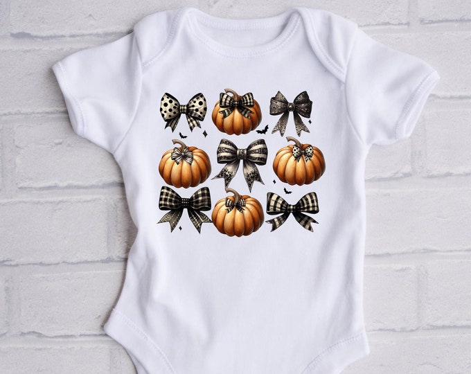 Halloween Baby  Onesie®Bodysuit - Coquette Pumpkin Bow