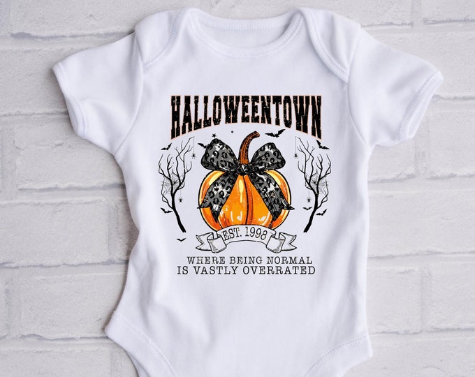 Halloweentown Halloween Baby Onesie® Bodysuit - Coquette Halloween Design