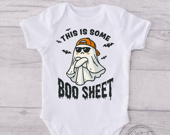 This Is Some BOO Sheet Retro Halloween Baby Onesies® Bodysuit