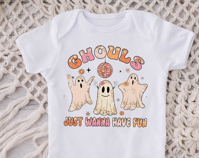 Ghouls Just Want To Have Fun Retro Halloween Baby Onesie® Bodysuit
