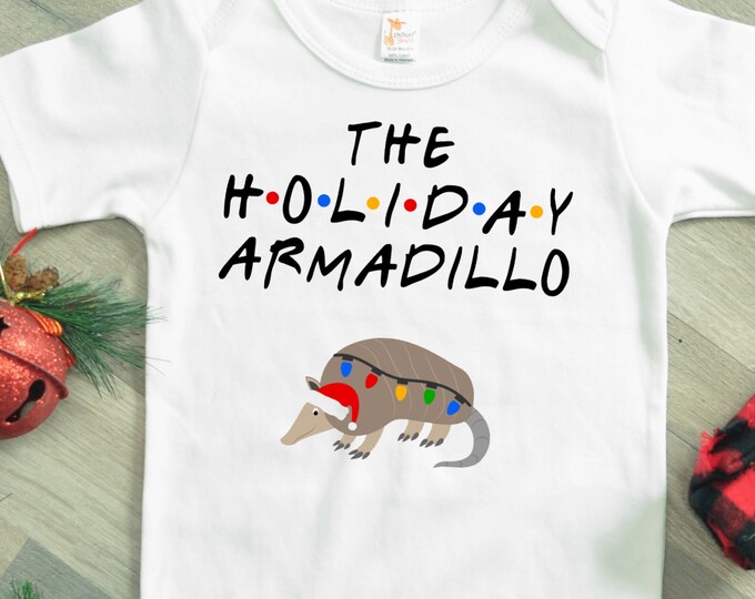 The Holiday Armadillo Christmas Baby Onesie® Bodysuit - Friends TV Inspired