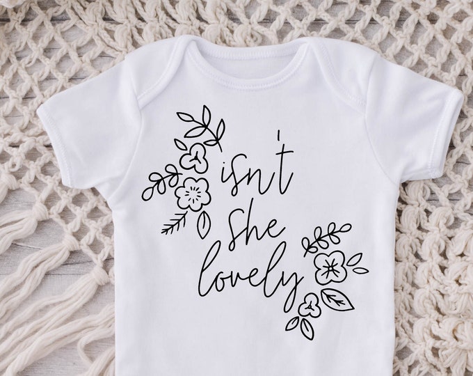 Baby Onesie® Bodysuit -  Isn''t She Lovely -  Mimimalist -  Boho -