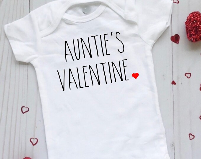 Valentine's Day Baby Onesie® Bodysuit -  Auntie’s Valentine Valentine’s Day