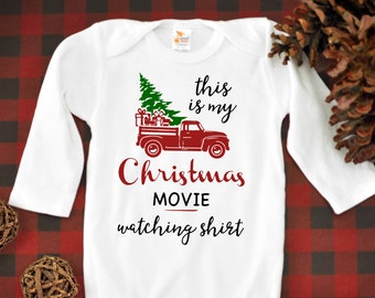 Christmas Movie Watching Shirt Baby Onesie® Bodysuit