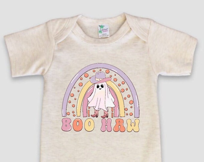Retro Halloween Baby Onesie® Bodysuit - Boo Haw Rainbow