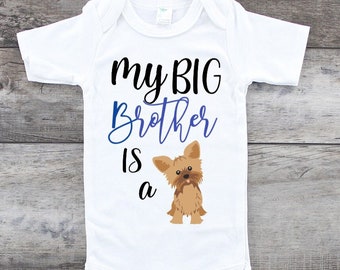 My Big Brother Is A Yorkie Baby Onesie® Bodysuit