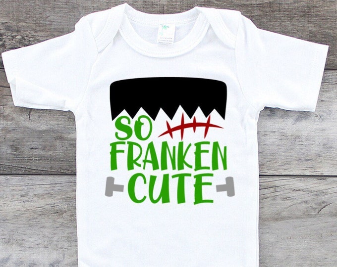 So Franken Cute Halloween Baby Onesie® Bodysuit