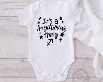 Sagittarius Zodiac Baby Onesie® Bodysuit -  It’s A Sagittarius Thing -  Retro