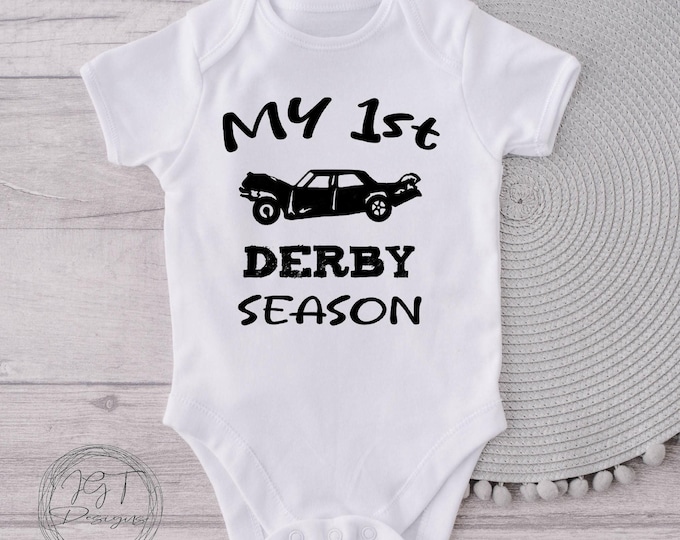 My First Derby Season Demolition Derby Baby Onesie® Bodysuit