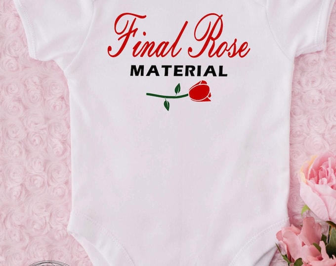 Final Rose Material Baby Onesie® Bodysuit - Bachelor TV Inspired