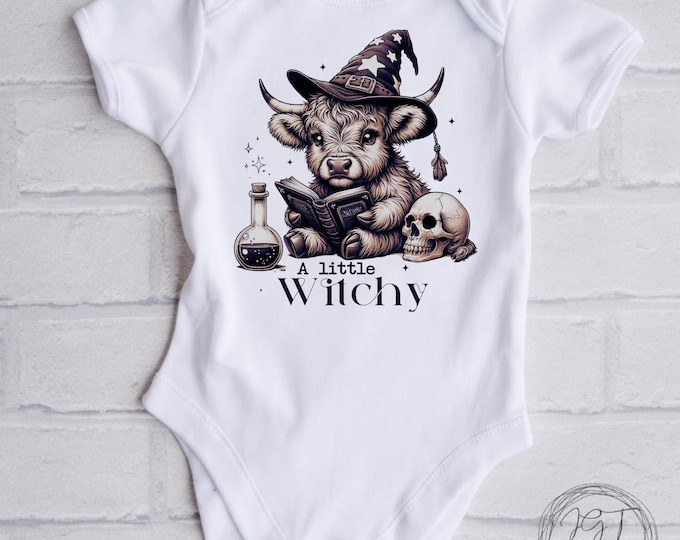 Halloween Baby Onesie® Bodysuit -  A Little Witchy