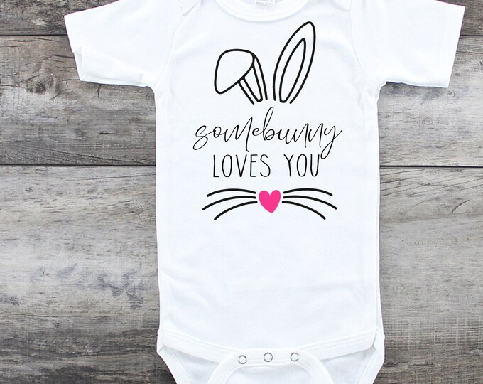 Easter Baby Onesie® Bodysuit -  Some Bunny Loves You Easter    Toddler Tee Tshirt