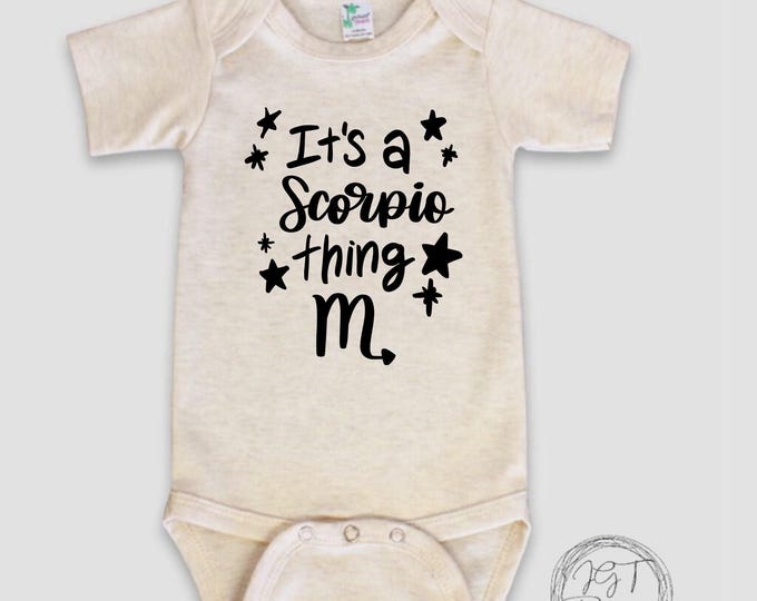 Scorpio Zodiac Baby Onesie® Bodysuit -  It’s A Scorpio Thing -  Retro