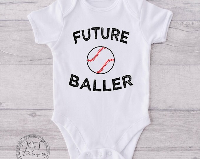 Future Baller Baseball Baby Onesie® Bodysuit