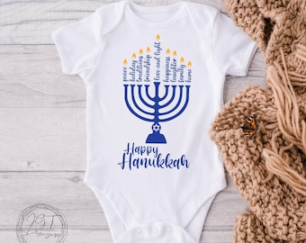 Happy Hanukkah Baby Onesie® Bodysuit -  Hanukkah