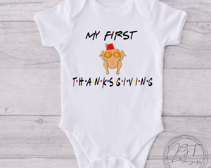 My First Thanksgiving Baby Onesie® Bodysuit - Friends TV Inspired