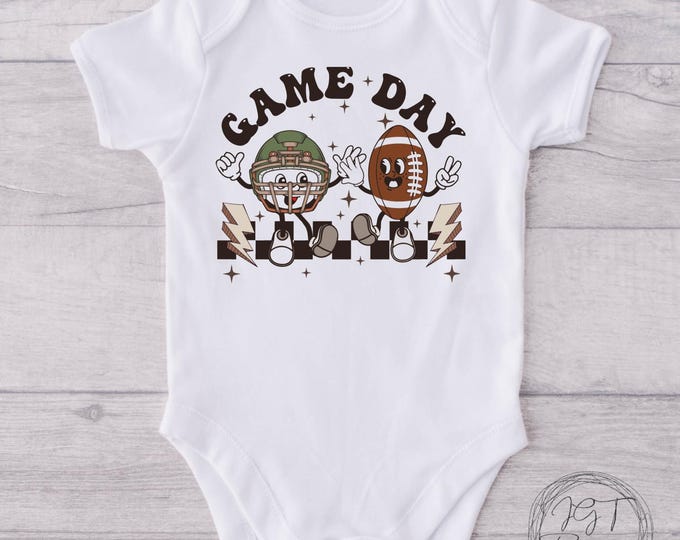 Retro Game Day Football Baby Onesie® Bodysuit