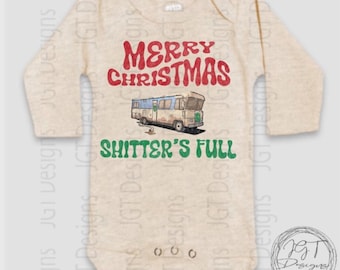 Merry Christmas Shitter’s Full Baby Onesie® Bodysuit - Vacation Inspired