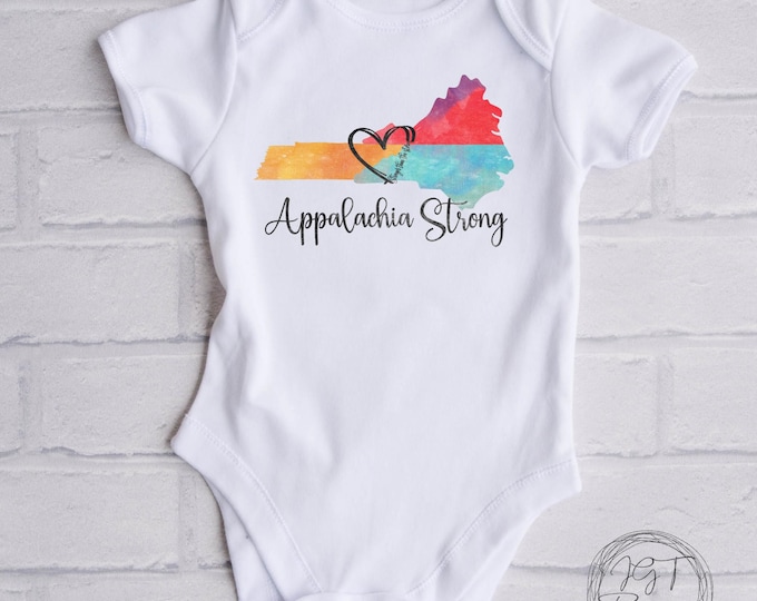 Appalachia Strong - Hurricane Helene Disaster Relief Baby  Onesie®