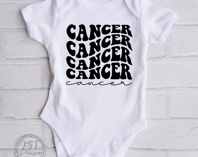 Cancer Zodiac Baby Onesie® Bodysuit -  Cancer -  Retro
