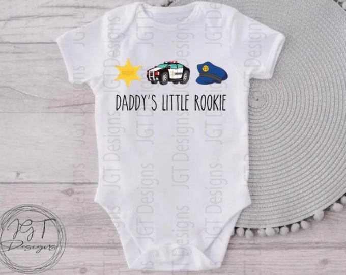 Daddy’s Little Rookie Baby Onesie® Bodysuit - Sheriff