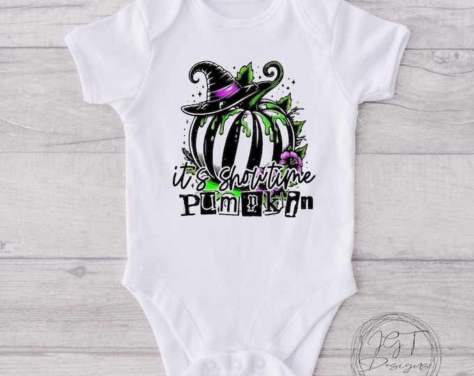 It’s Showtime Pumpkin Halloween Baby Onesie® Bodysuit