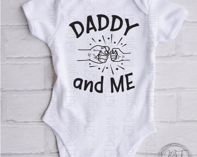 Daddy and Me Fist Bump Baby Onesie® Bodysuit