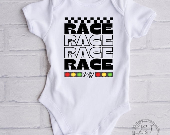 Drag Racing Race Day Baby Onesie® Bodysuit
