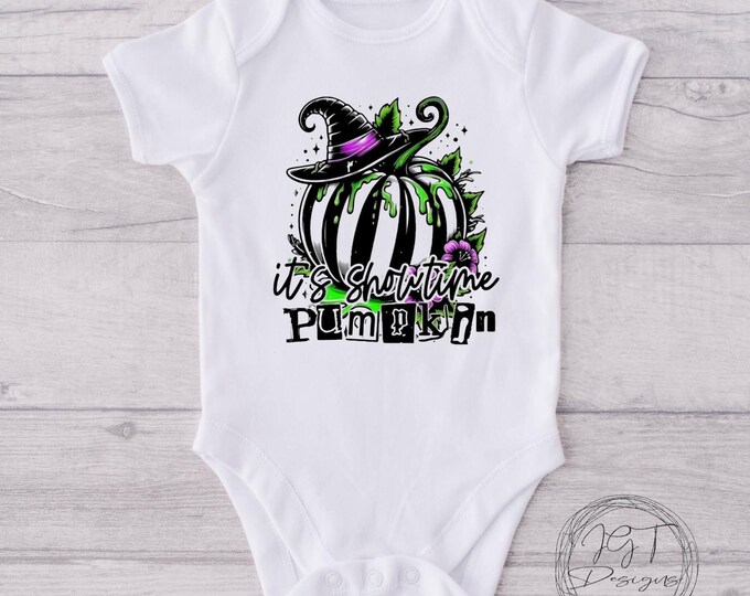 It’s Showtime Pumpkin Halloween Baby Onesie® Bodysuit