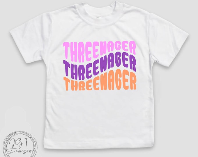 Birthday Tshirt -  Threenager -  Retro -  Baby Onesie® Bodysuit -