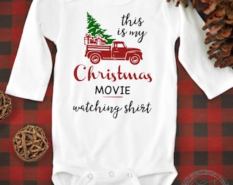 Christmas Movie Watching Shirt Baby Onesie® Bodysuit