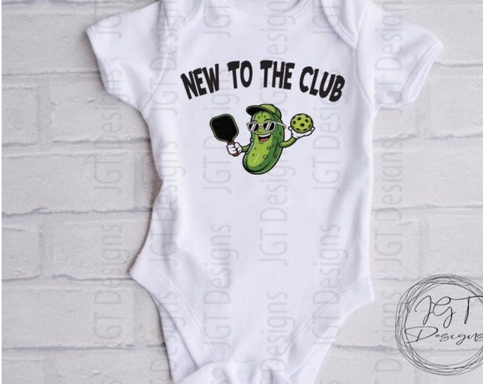 New To The Club - Pickleball Baby Onesie® Bodysuit
